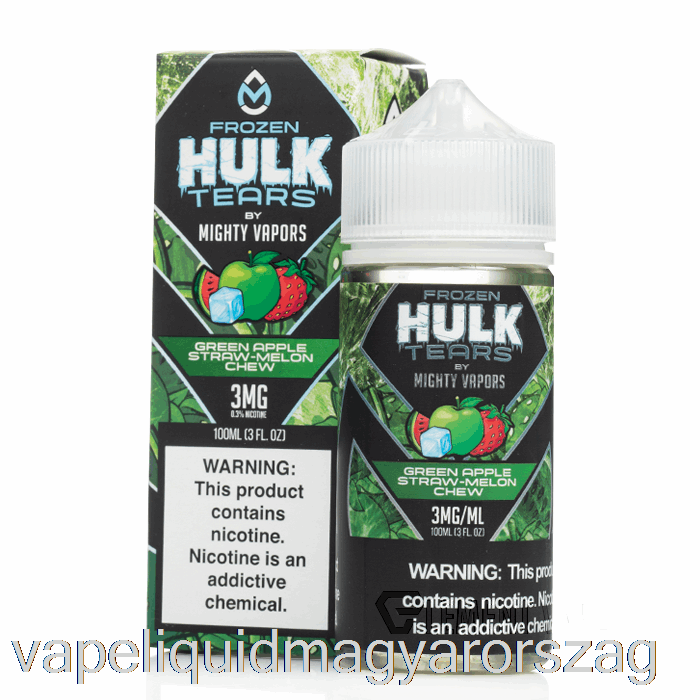 Fagyasztott Zöld Alma Szalma Dinnye Rágó - Hulk Könnyek - 100 Ml 3 Mg Vape E Cigi